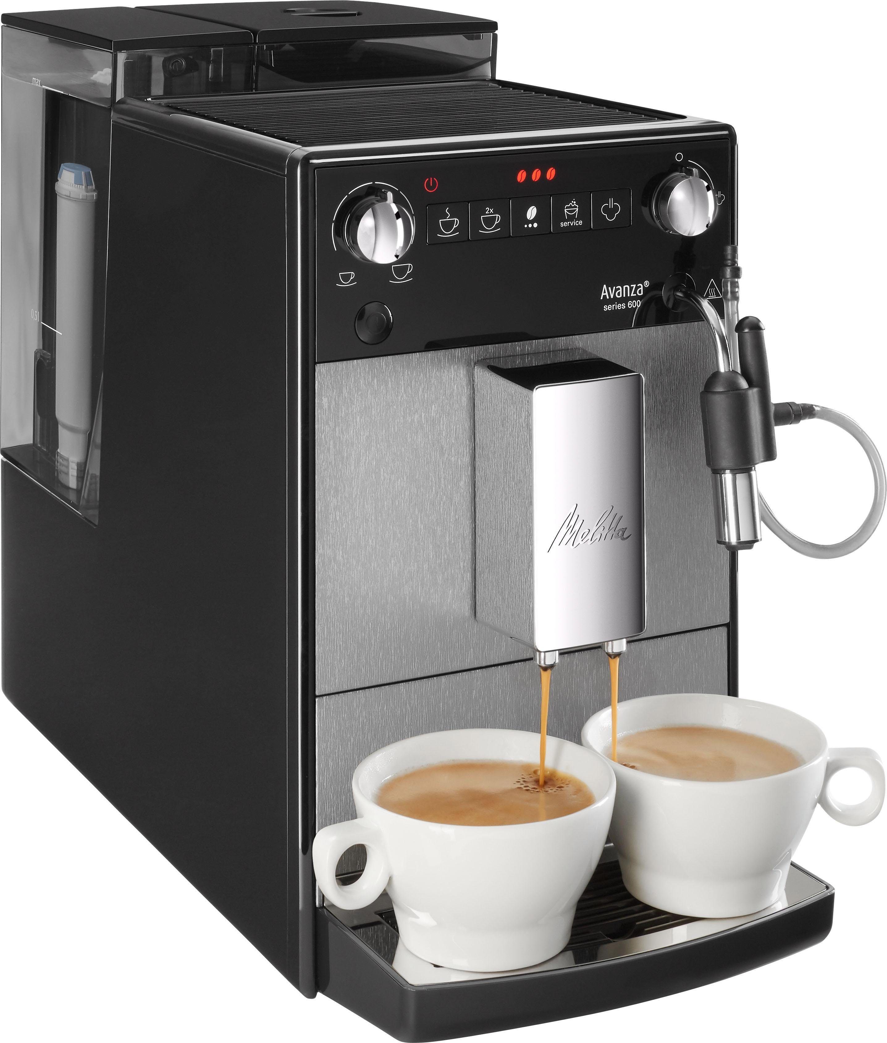 Melitta Kaffeevollautomat Avanza® F270-100 Mystic Titan, Kompakt, aber XL Wassertank & XL Bohnenbehälter, Milchschaum-System