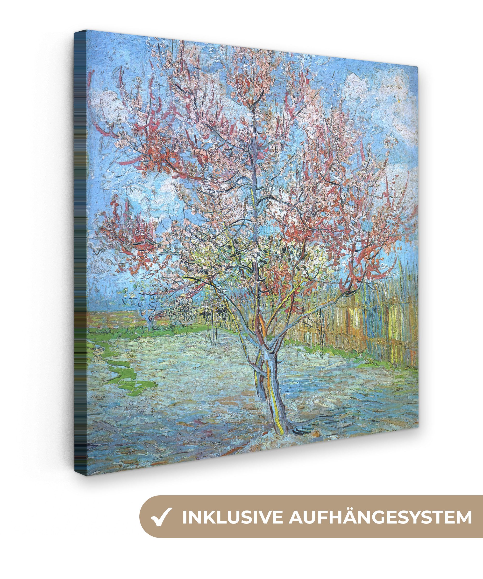 OneMillionCanvasses® Leinwandbild Der rosa Pfirsichbaum - günstig online kaufen