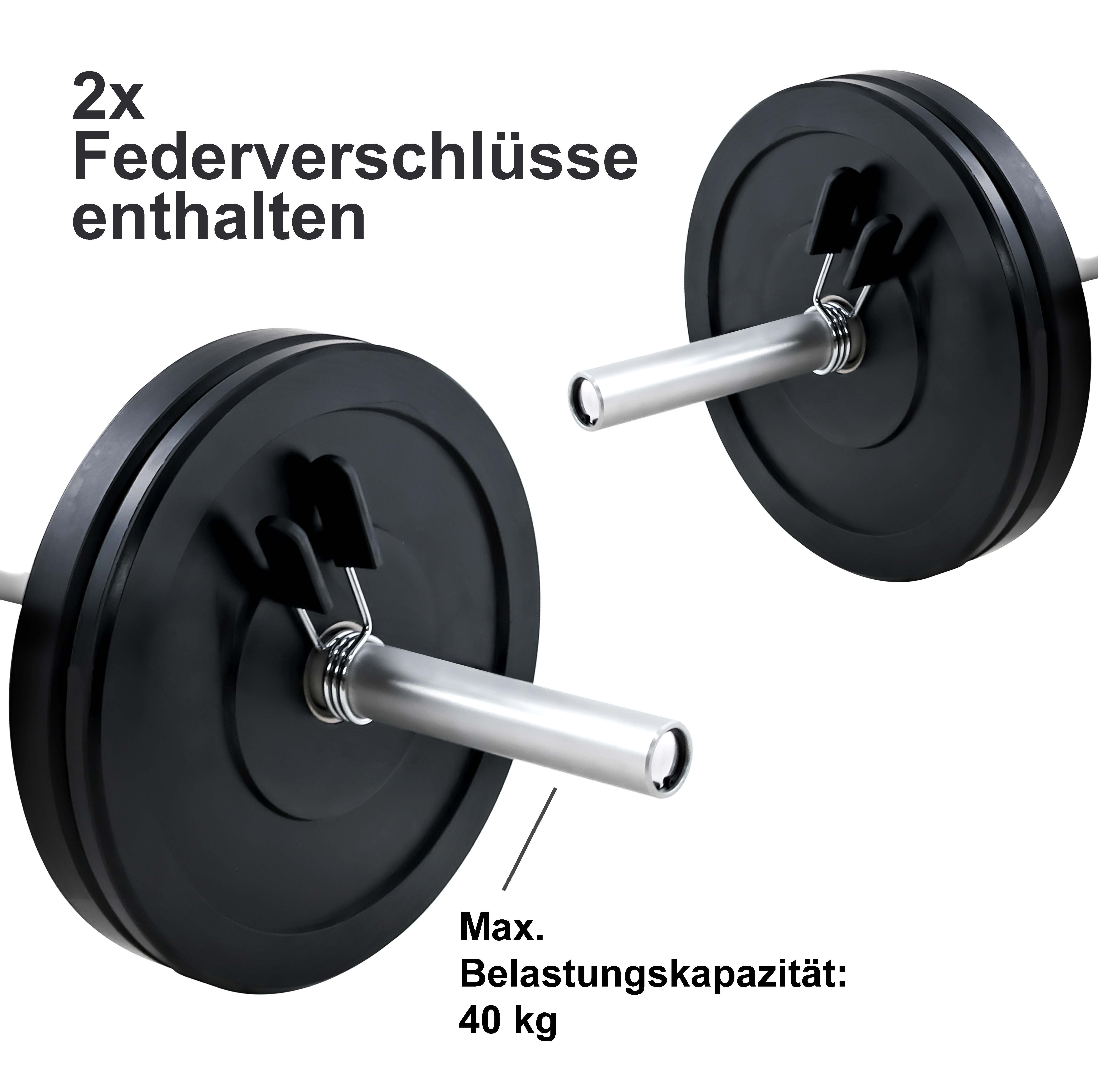 für 40kg leicht gerändelter wuuhoo mm, I bis 180cm 50 Aluminium 28mm Rollen Yoni 5kg olympisch 184 Anfänger cm, Übungsstange I gelagert Hantelstange Langhantelstange Spezial I Langhantelstange extrem Griff