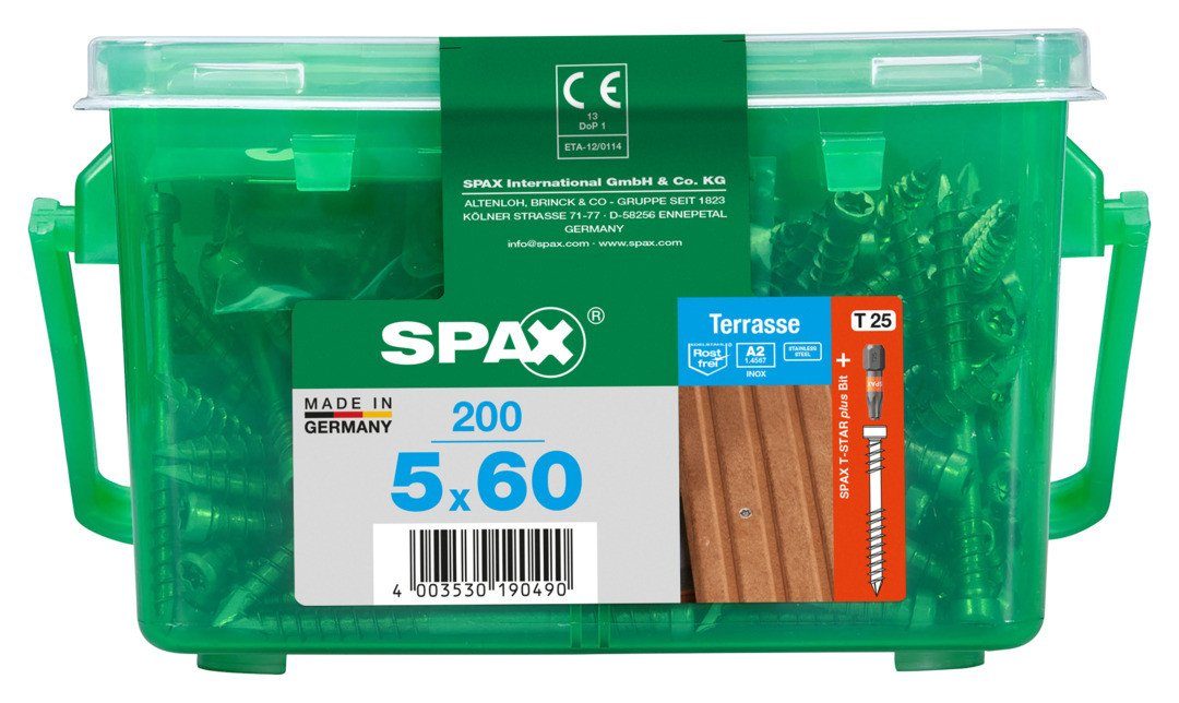 Terrassenschraube Spax Terrassenschrauben 5.0 x 60 mm TX 25