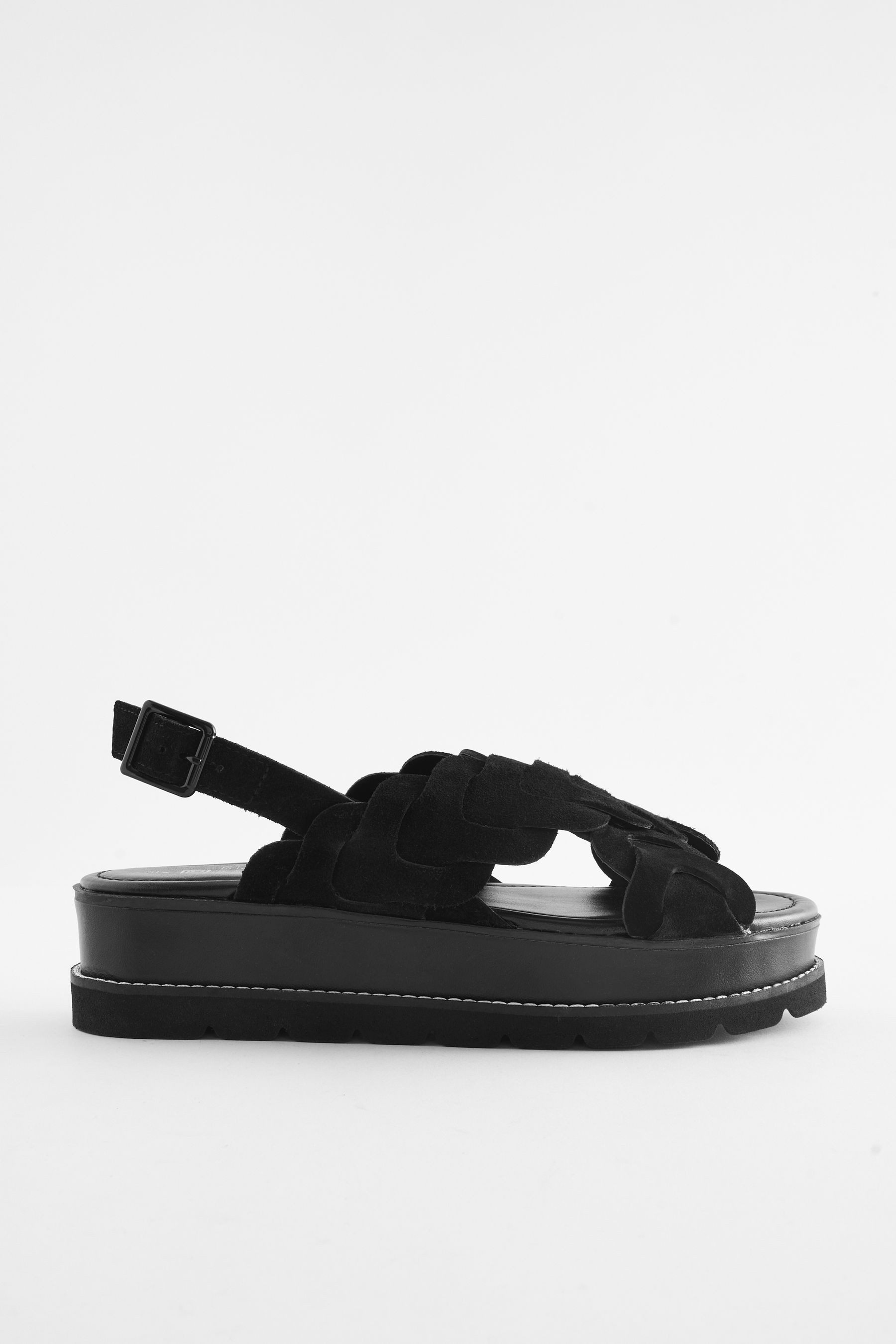 Next Forever Comfort® Flatform-Sandalen, X-Lederriemen Keilsandalette günstig online kaufen