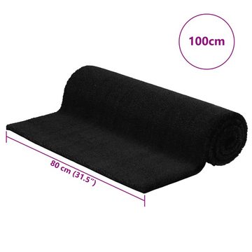 Fußmatte Fußmatte Schwarz 80x100 cm Kokosfaser Getuftet, vidaXL, Rechteckig