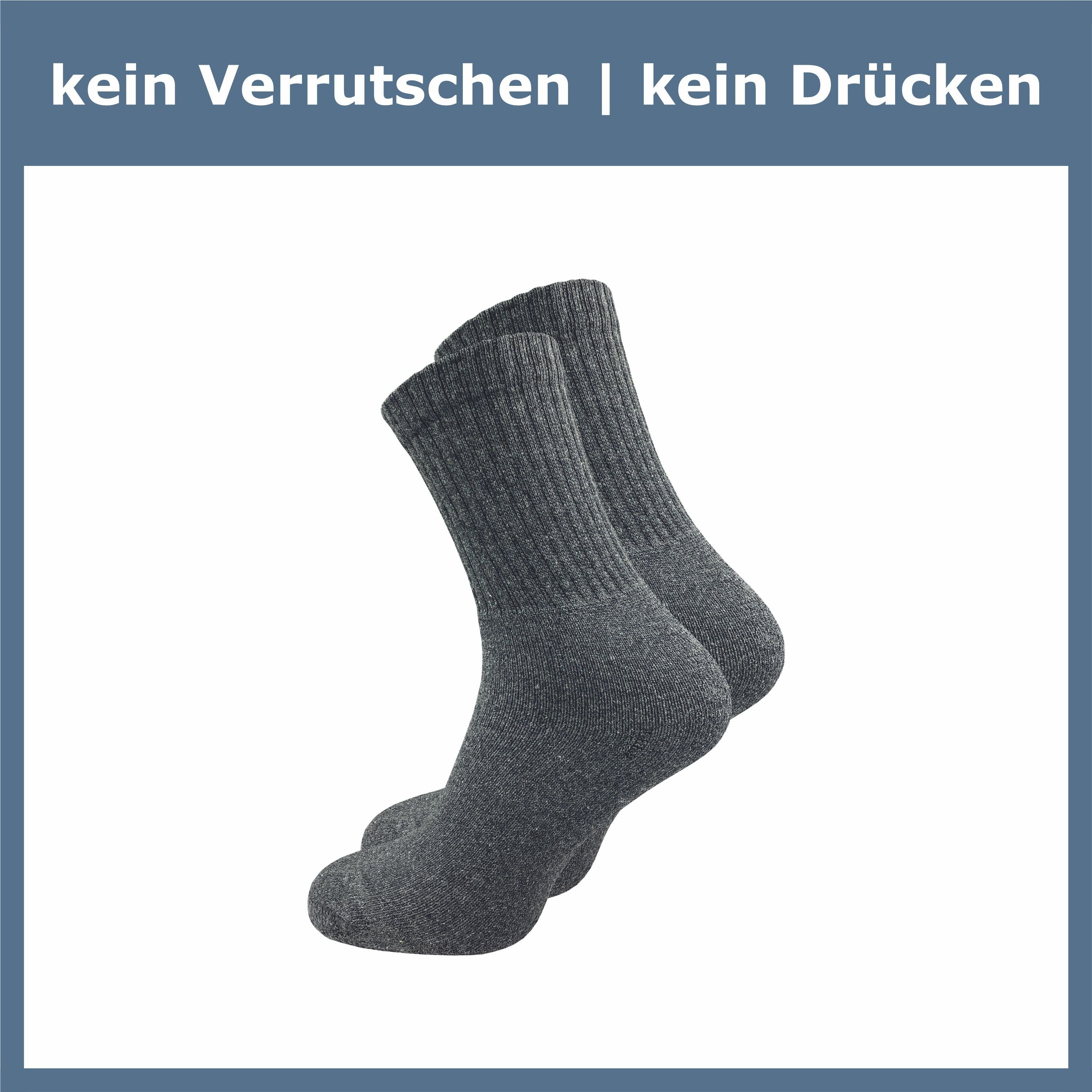 GAWILO Freizeitsocken für Outdoor Aktivitäten z.B. Jagd, Wandern oder Army mit Rippschaft (10 Paar) aus strapazierfähiger Baumwolle