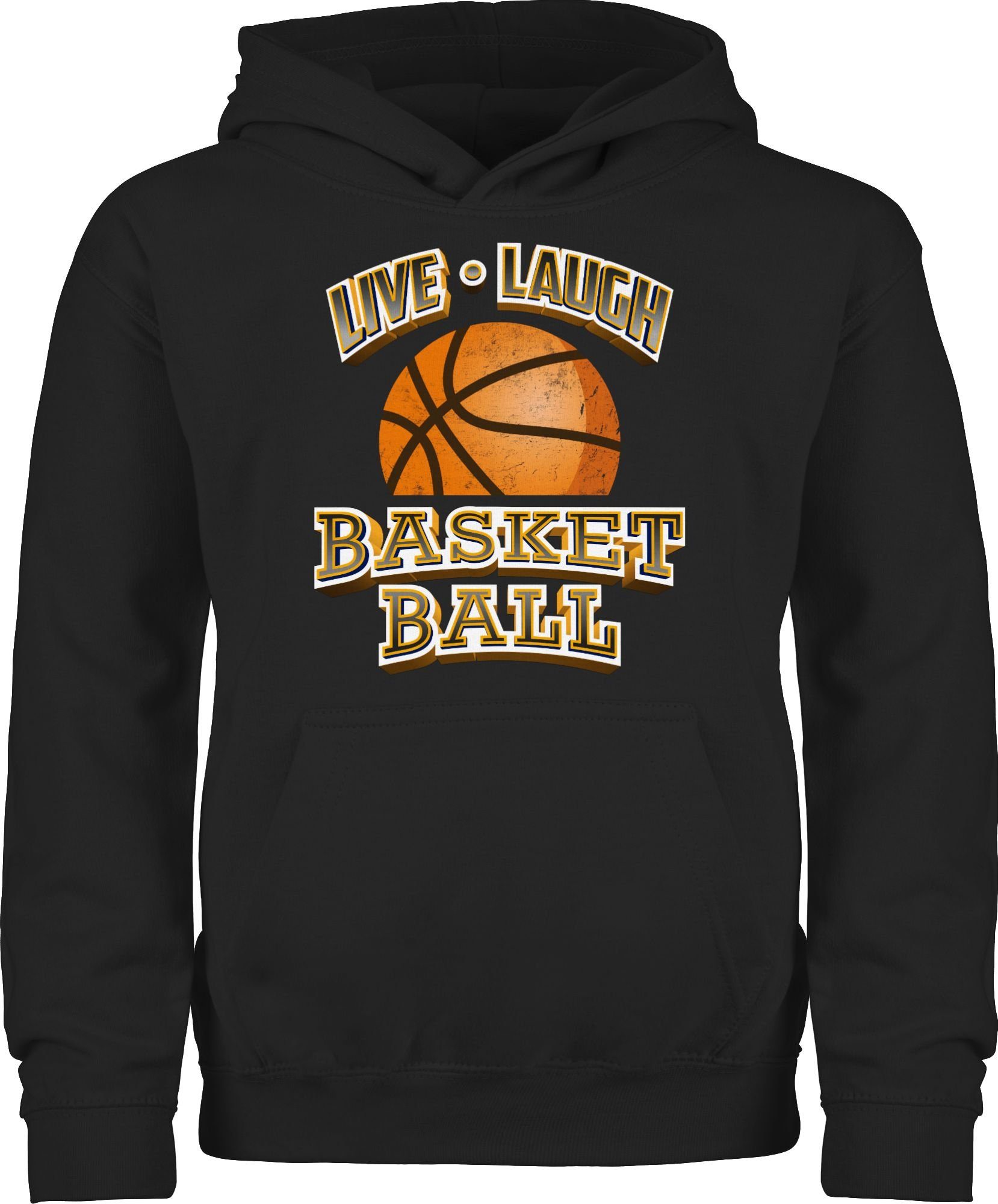 Shirtracer Hoodie Live Laugh Basketball Vintage Kinder Sport Kleidung