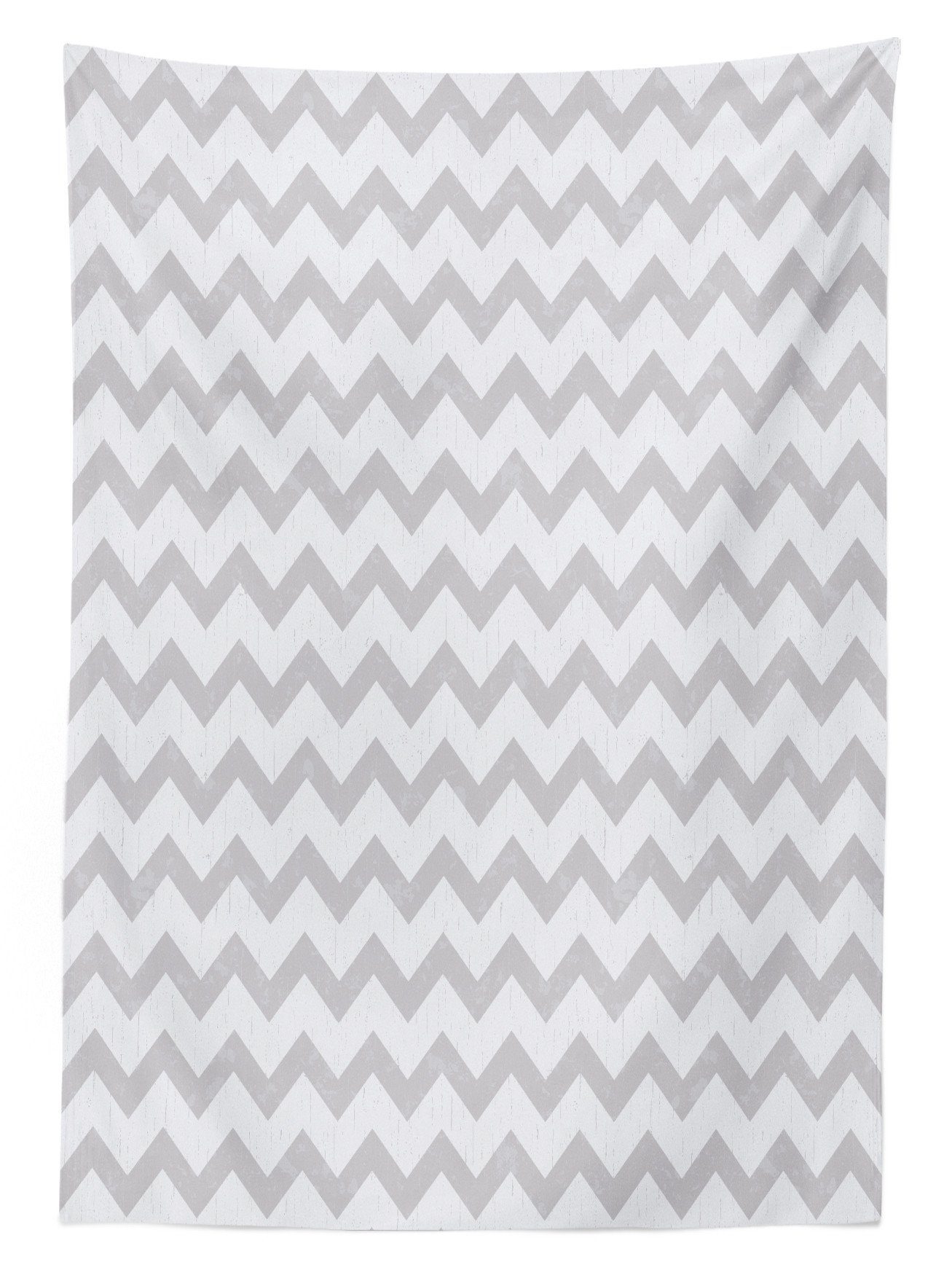 Abakuhaus Tischdecke Weiß Bereich Außen Farben, geeignet Für geometrische Waschbar Klare den Zigzag und Farbfest Grau