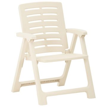 furnicato Gartenstuhl Gartenstühle 4 Stk. Kunststoff Weiß