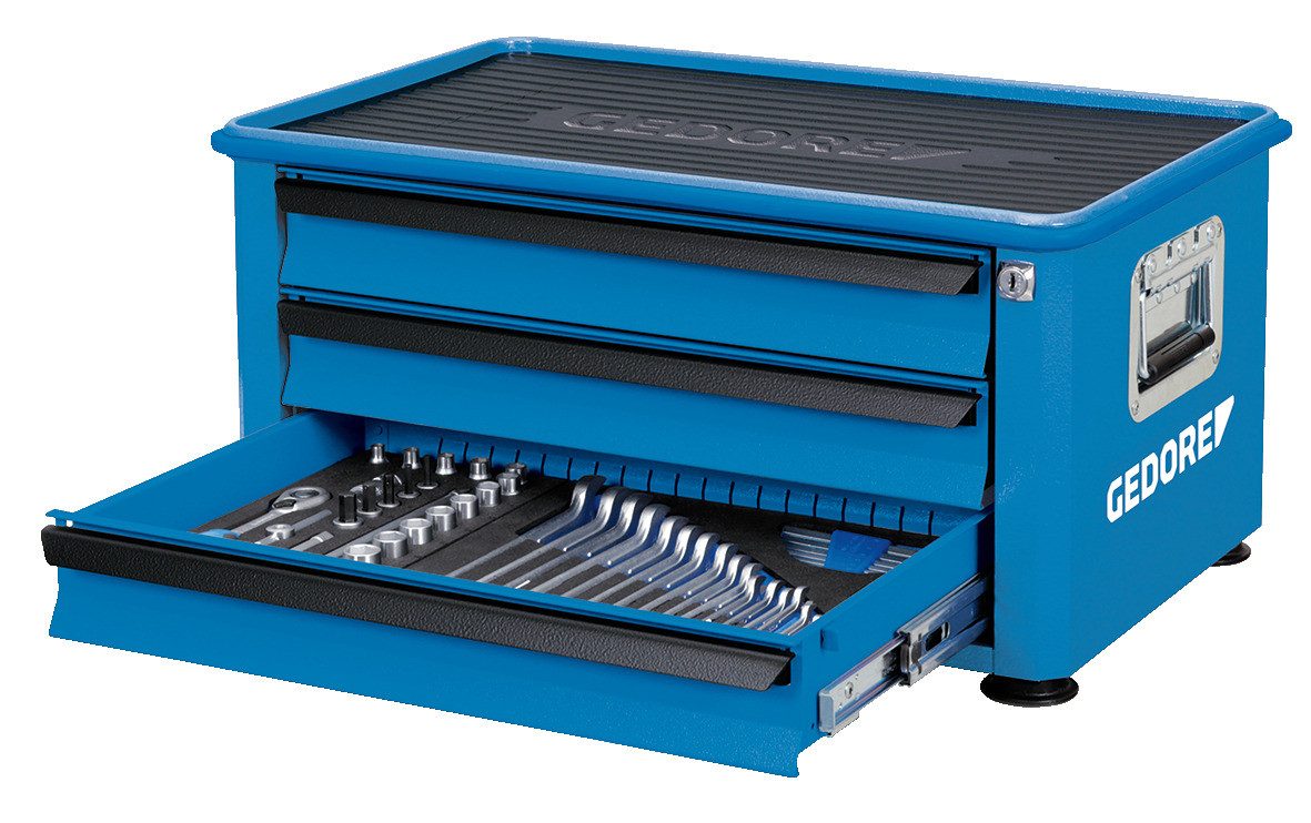 Gedore Werkzeugkoffer 1430 Werkzeugtruhe mit 3 Schubladen