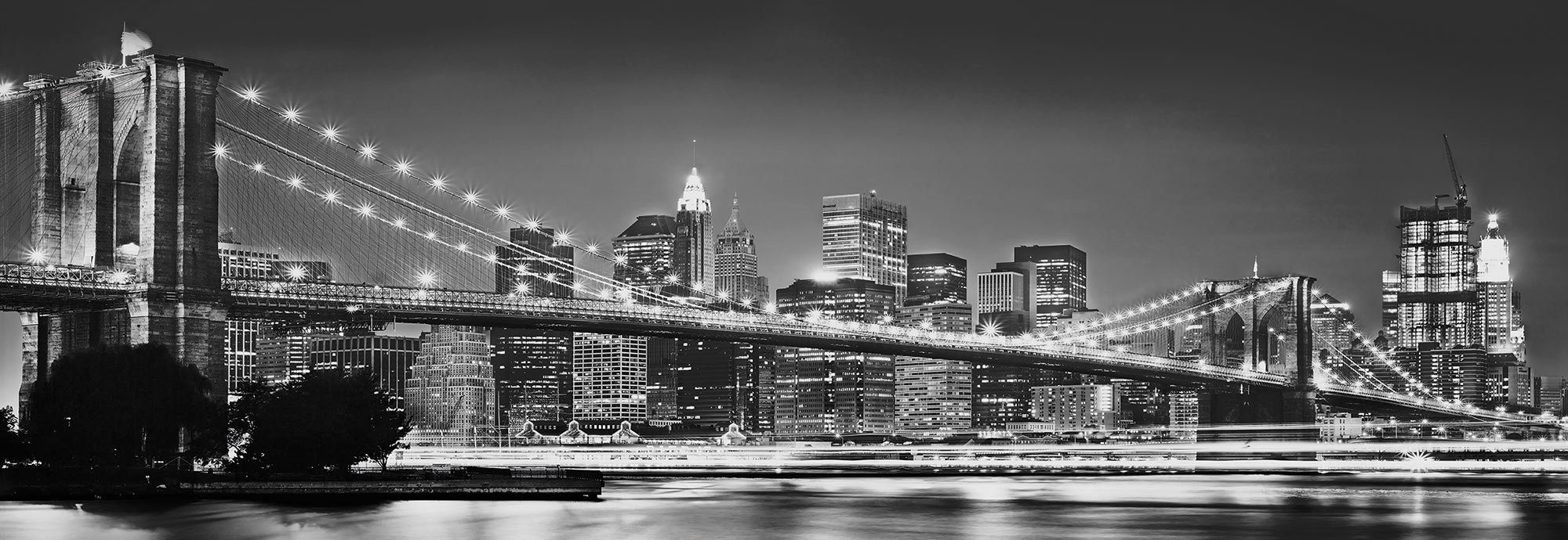 Komar Fototapete Brooklyn Bridge, (1 St), 368x127 cm (Breite x Höhe) | Fototapeten