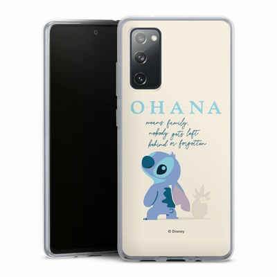 DeinDesign Handyhülle Lilo & Stitch Offizielles Lizenzprodukt Disney Ohana Stitch, Samsung Galaxy S20 FE Silikon Hülle Bumper Case Handy Schutzhülle