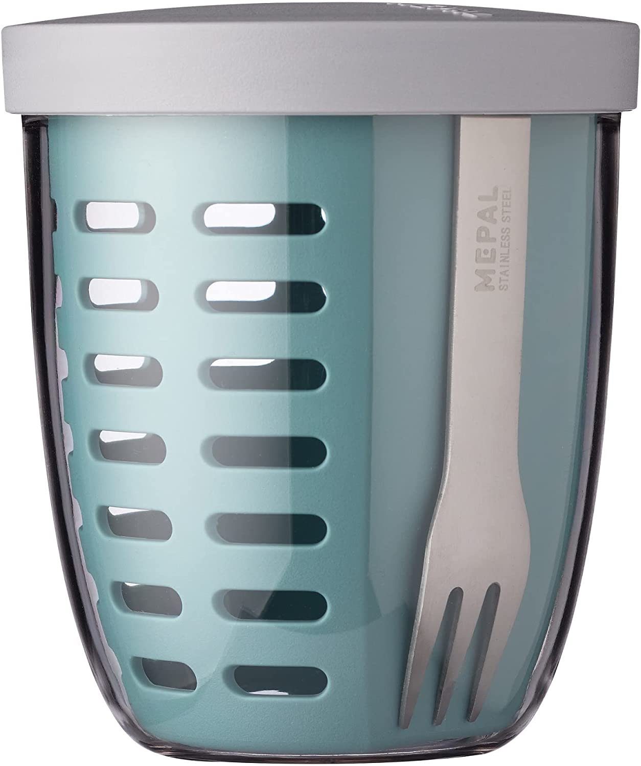 Mepal Lunchbox Fruitpot Ellipse – 600 ml Inhalt - Nordic Green, Polypropylen (PP), PCTG