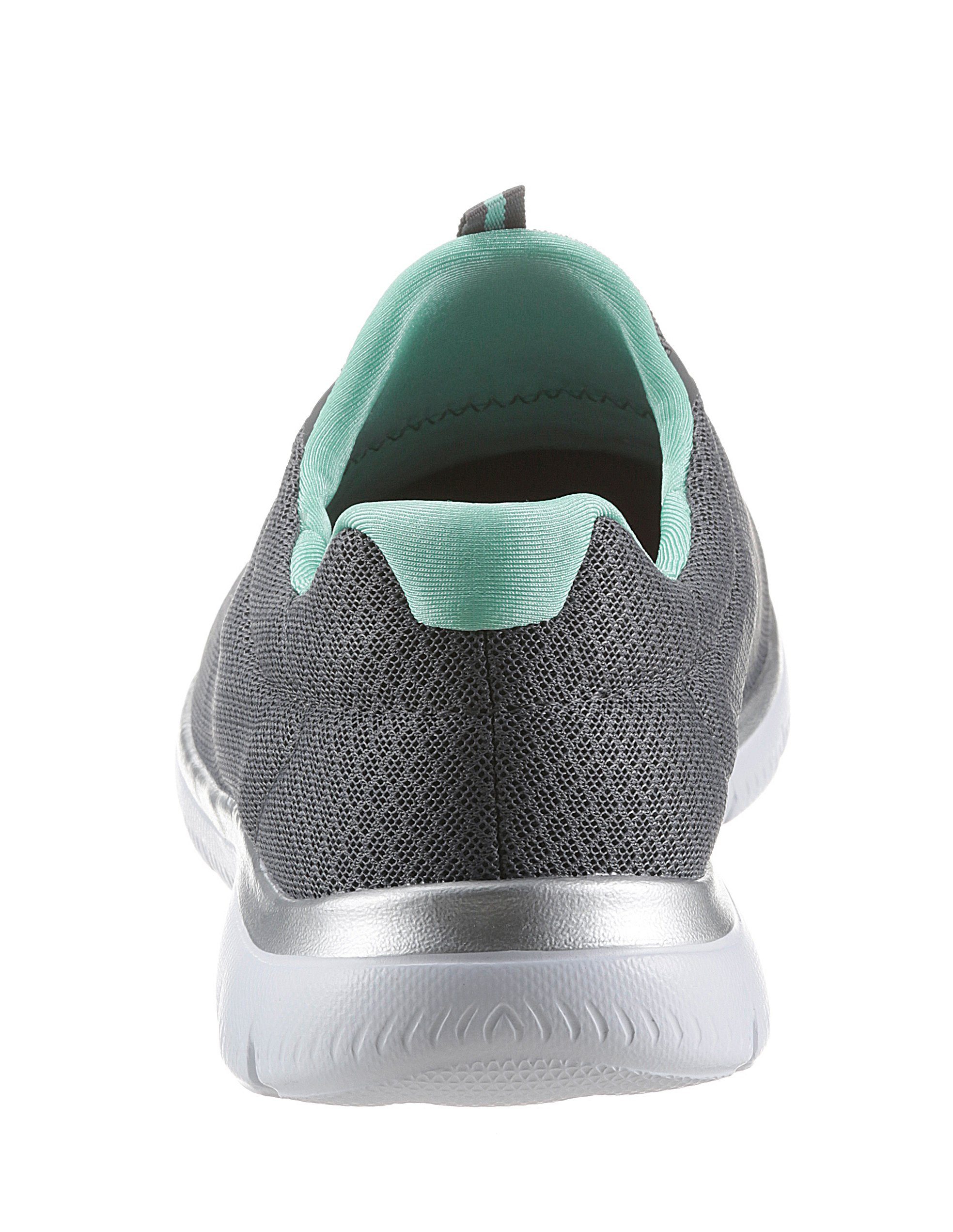 Skechers SUMMITS Slip-On Sneaker Freizeitschuh, Komfortschuh mit stoßdämpfender Zwischensohle