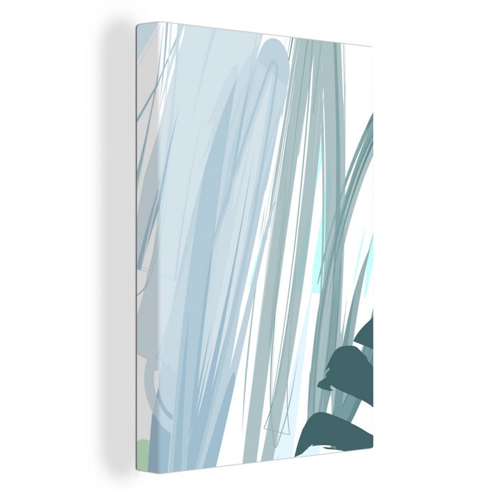 OneMillionCanvasses® Leinwandbild Sommer - Farbe - Grün - Blau (1 St) Leinwandbild fertig bespannt inkl. Zackenaufhänger Gemälde