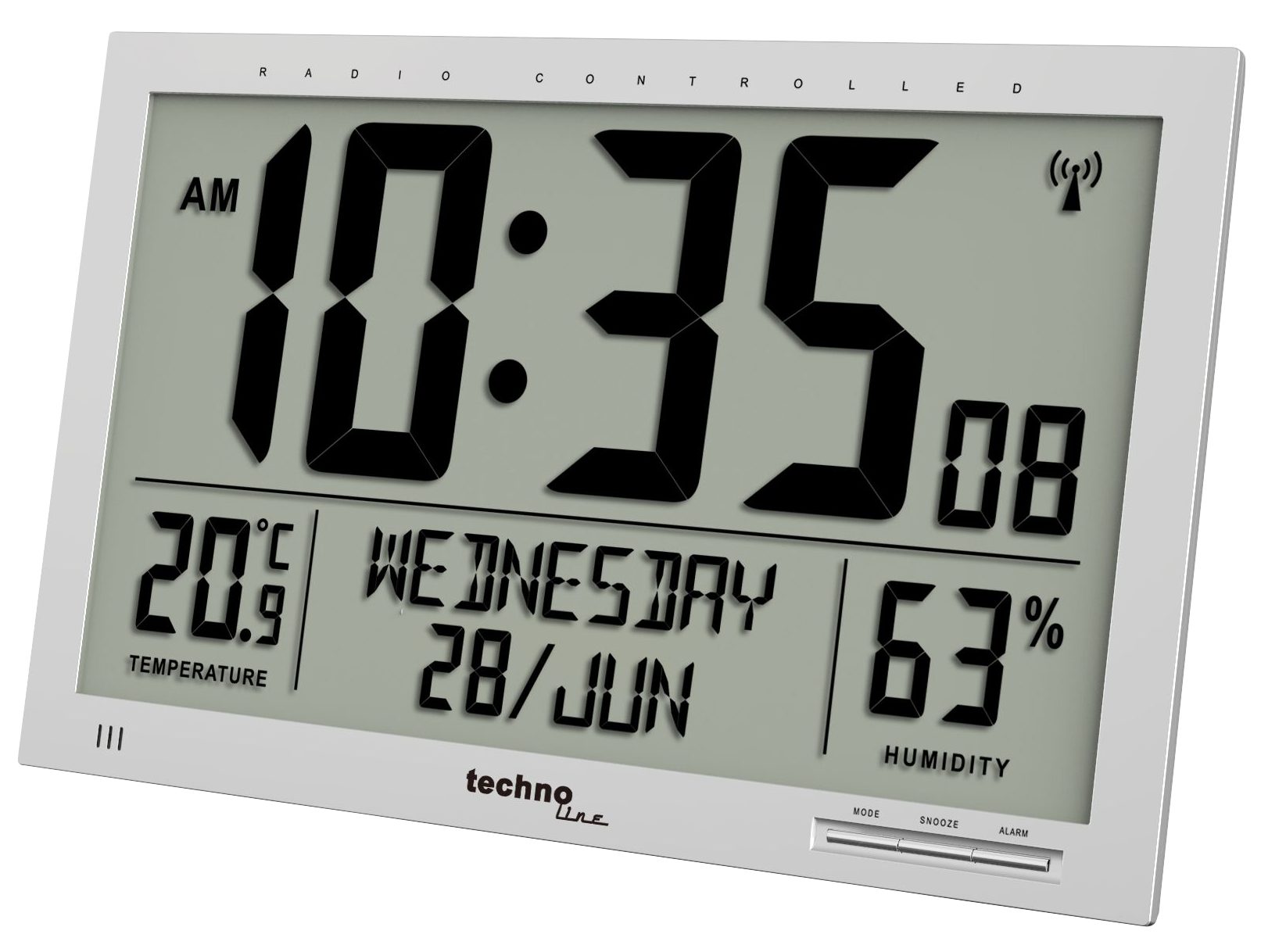 technoline Funkwanduhr WS 8013 (mit Temperatur- günstig online kaufen