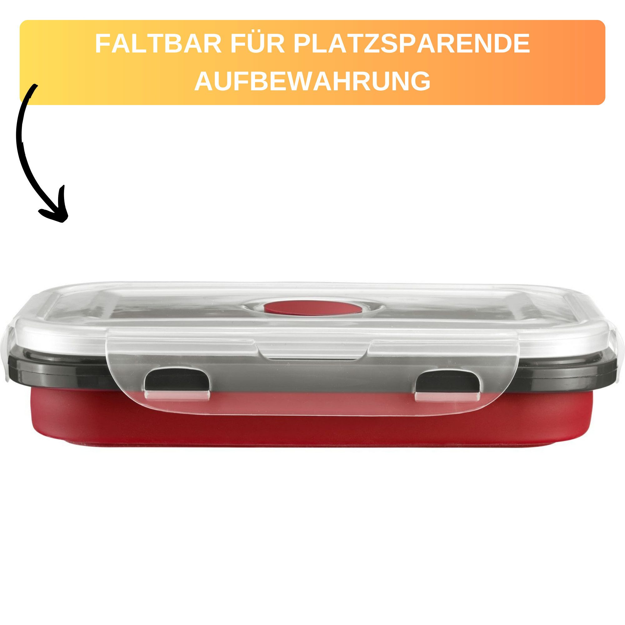 Thiru Frischhaltedose faltbar, eckig, mikrowellengeeignet, tiefkühlgeeignet, (1-tlg)