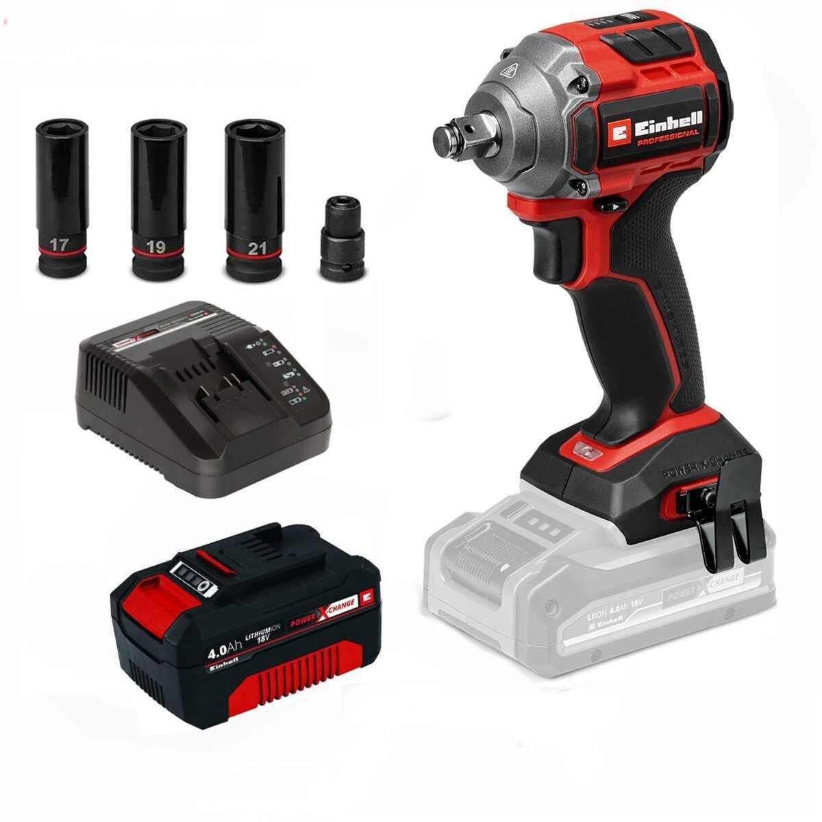 Einhell Akku-Schlagschrauber Akku-Schlagschrauber TP-CW 18/350-C Li BL 350 Nm + Akku 4.0 Ah