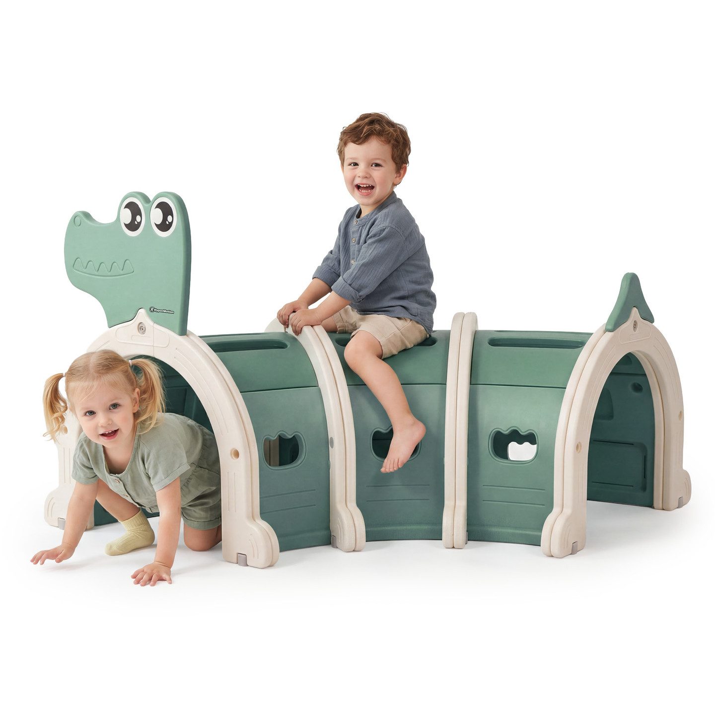 HyperMotion Spieltunnel HyperMotion Spieltunnel Krokodil 150 cm Kinder Indoor Outdoor