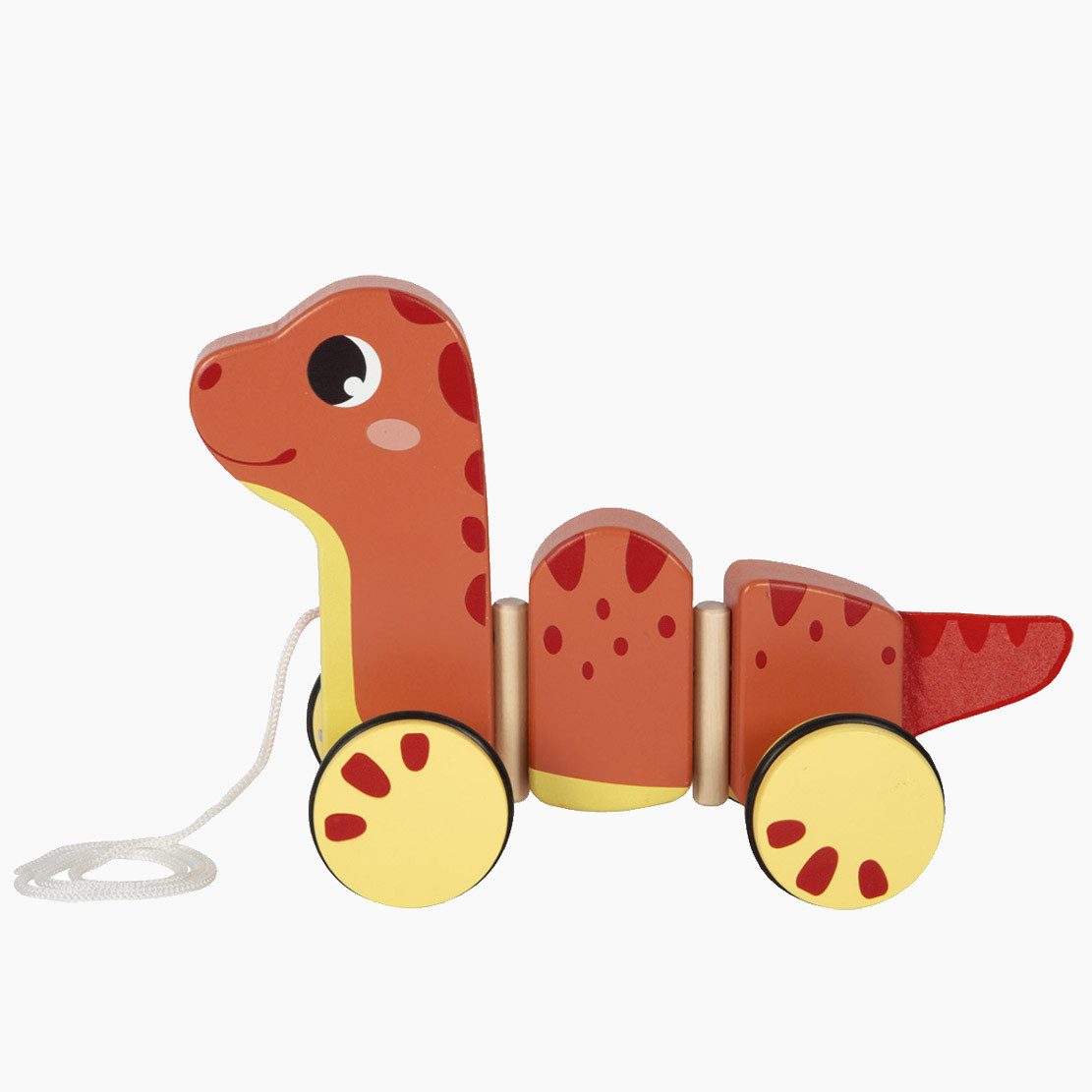 Small Foot Nachziehspielzeug Nachziehtier Dino, (packung, 1-tlg), Geräuscharmes, Rollen dank gummierter Räder