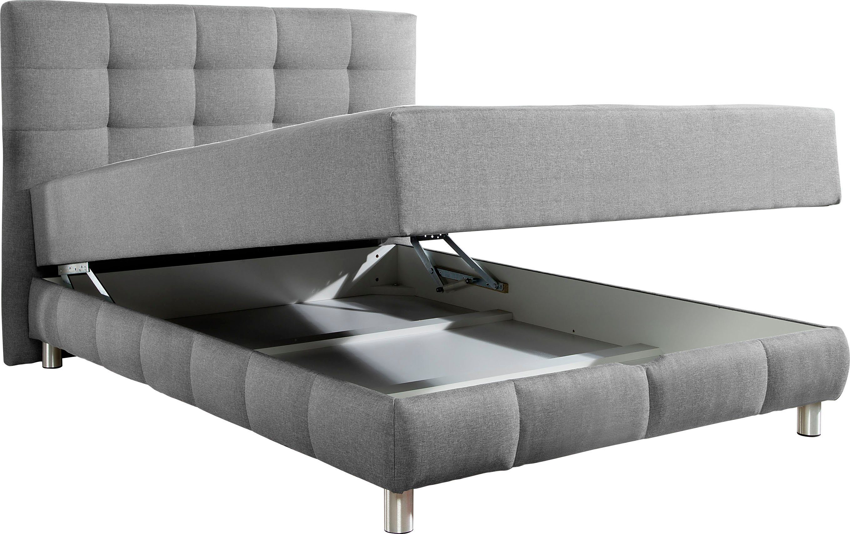 Home affaire Boxbett Vaasa, inkl. Bettkasten & Topper, XXL-Ausführung, Überlänge 220 cm