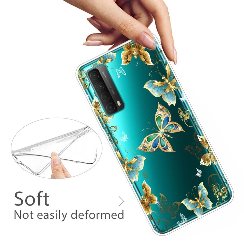 Wigento Handyhülle »Für Huawei P Smart 2021 Silikon Case TPU Motiv  Butterfly Schutz Muster Tasche Hülle Cover Etuis Zubehör Transparent«  online kaufen | OTTO