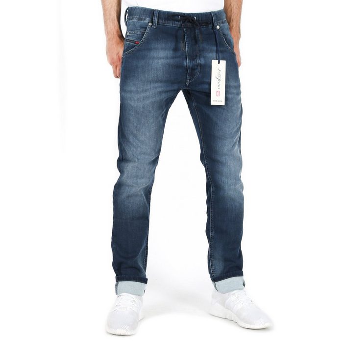 Diesel Tapered-fit-Jeans Diesel Herren Regular Tapered Fit Jogg Jeans Stretch Hose Krooley NE 0674Y