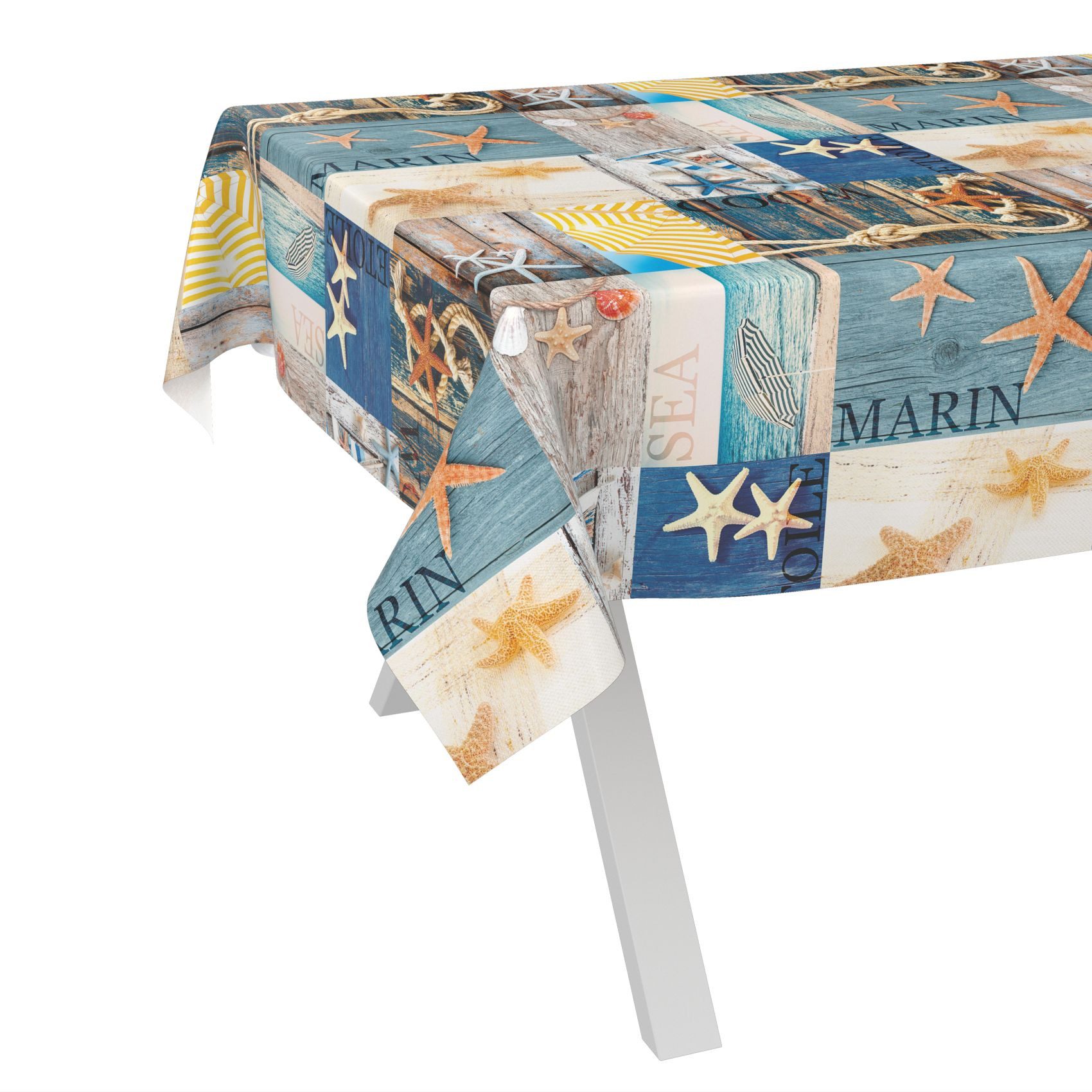 ANRO Tischdecke Wachstuch abwaschbar Maritim Tischwäsche (Einzelstück 1-tlg günstig online kaufen