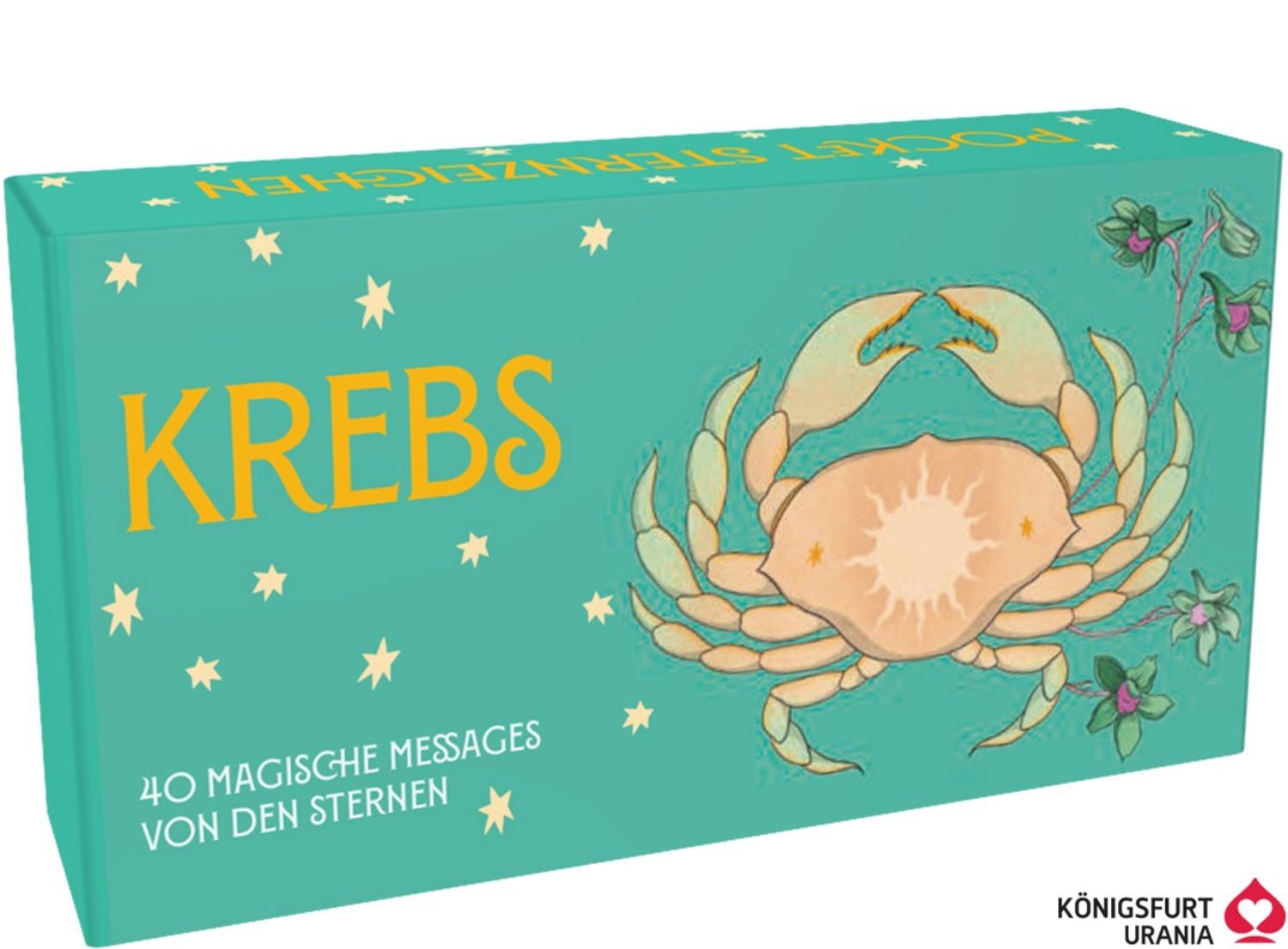 Sternzeichen Krebs 40 Karten in Magnetschachtel mit Metallicfolie - Ma / Ginny Chiara Viola