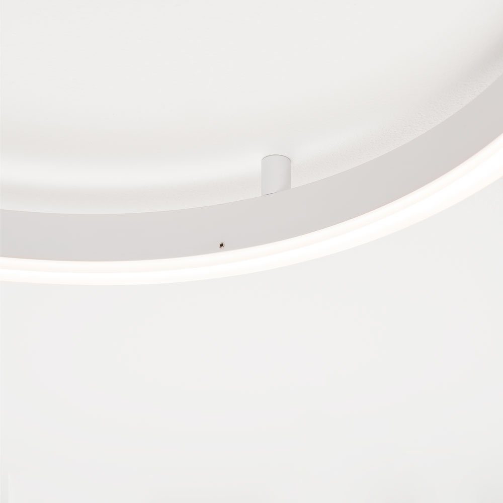 Phasenanschnitt/-abschnitt (Dimmschalter), 2-flammig Warmweiß Deckenleuchte Deckenleuchte LED Weiß, mit Ring Dimmbar s.luce