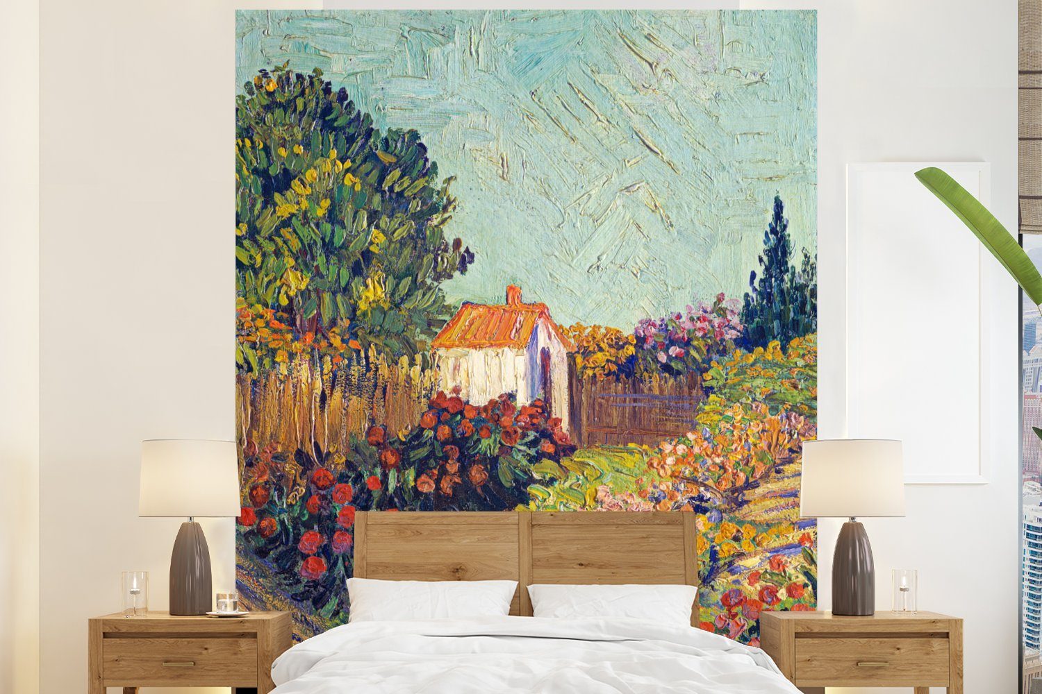 MuchoWow Fototapete Landschaft - Vincent van Gogh, Matt, bedruckt, (3 St), Vliestapete für Wohnzimmer Schlafzimmer Küche, Fototapete