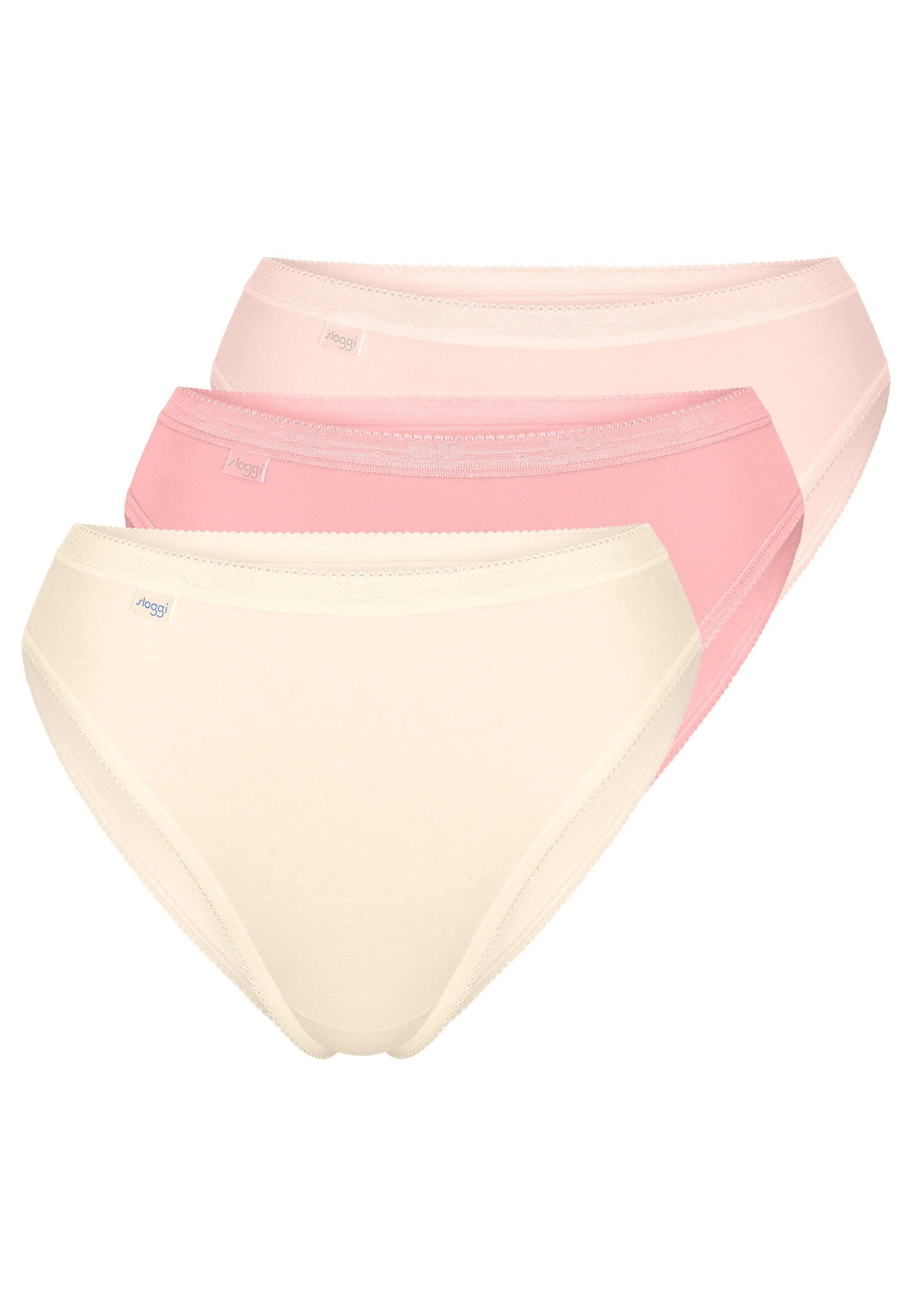 sloggi Tai-Slip 3er Pack Basic+ (Spar-Set, 3-St) Tai Slip - Baumwolle - Atmungsaktiv - Bequemer Schnitt, Perfekter Sitz