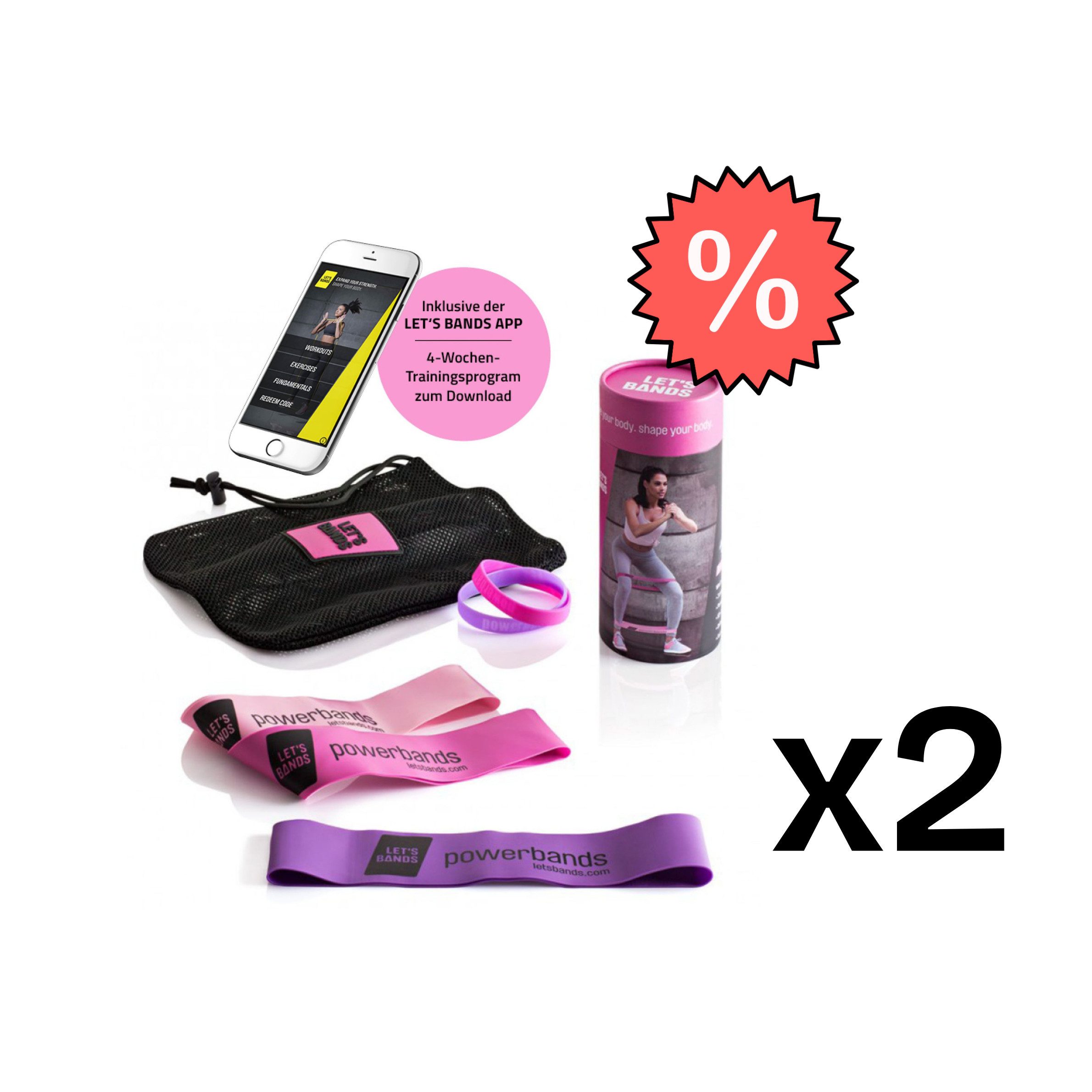 Trainingsbänder Let's Bands Powerbands Set Lady PRO