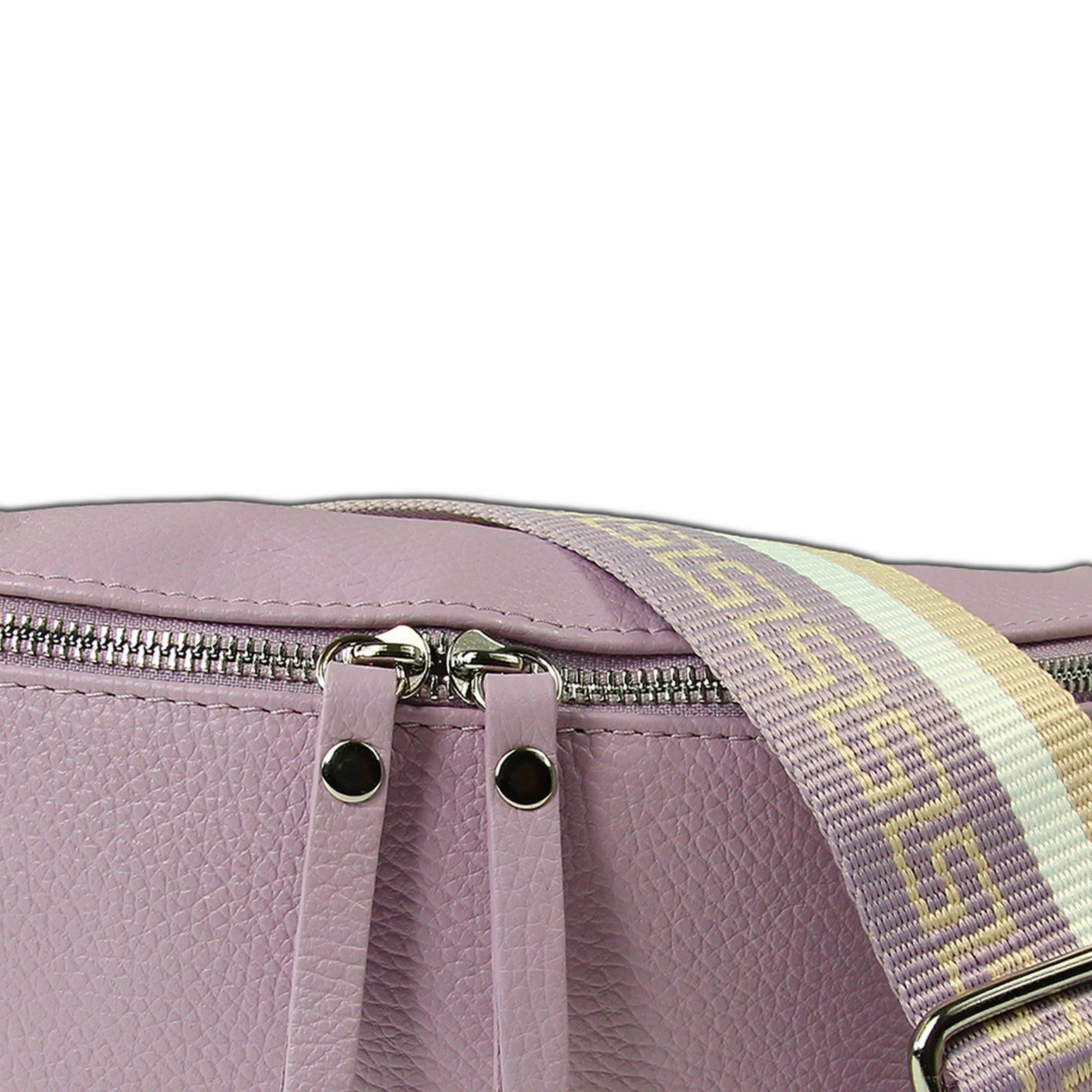 FLORENCE Gürteltasche Florence Echtleder Damen Gürteltasche hell (Gürteltasche), Damen Gürteltasche Leder, hell lila ca. 25cm x ca. 15cm