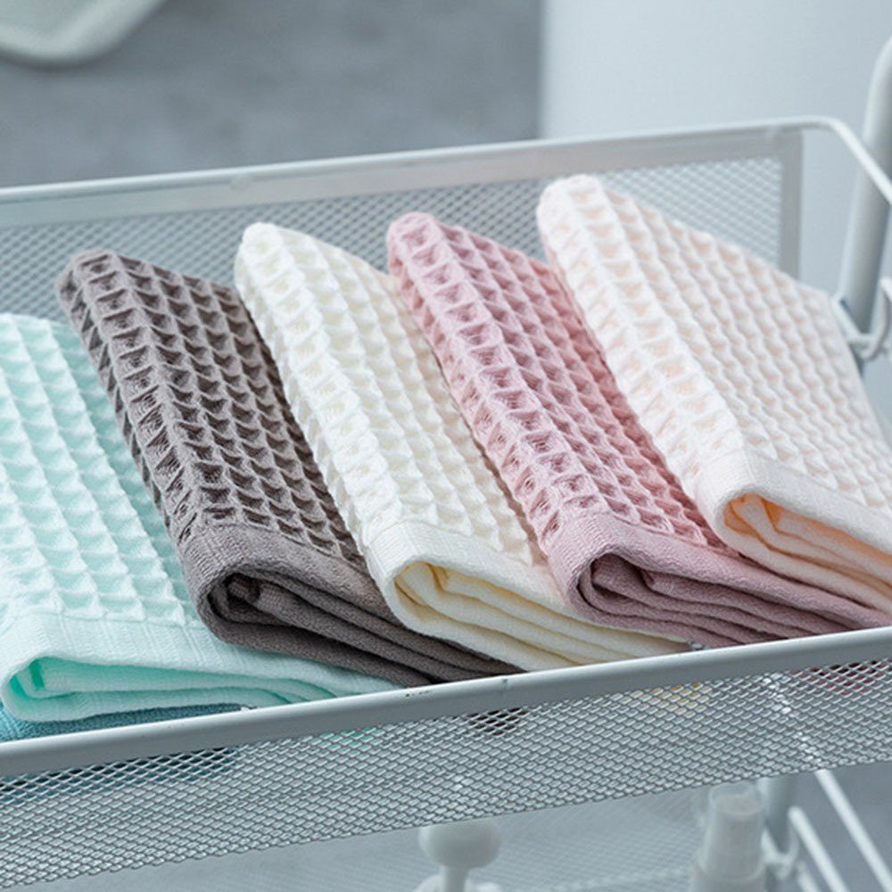 Blusmart Waffelmuster white Handtuch Handtuch Mit Set Quadratisches Aus Reiner Baumwolle