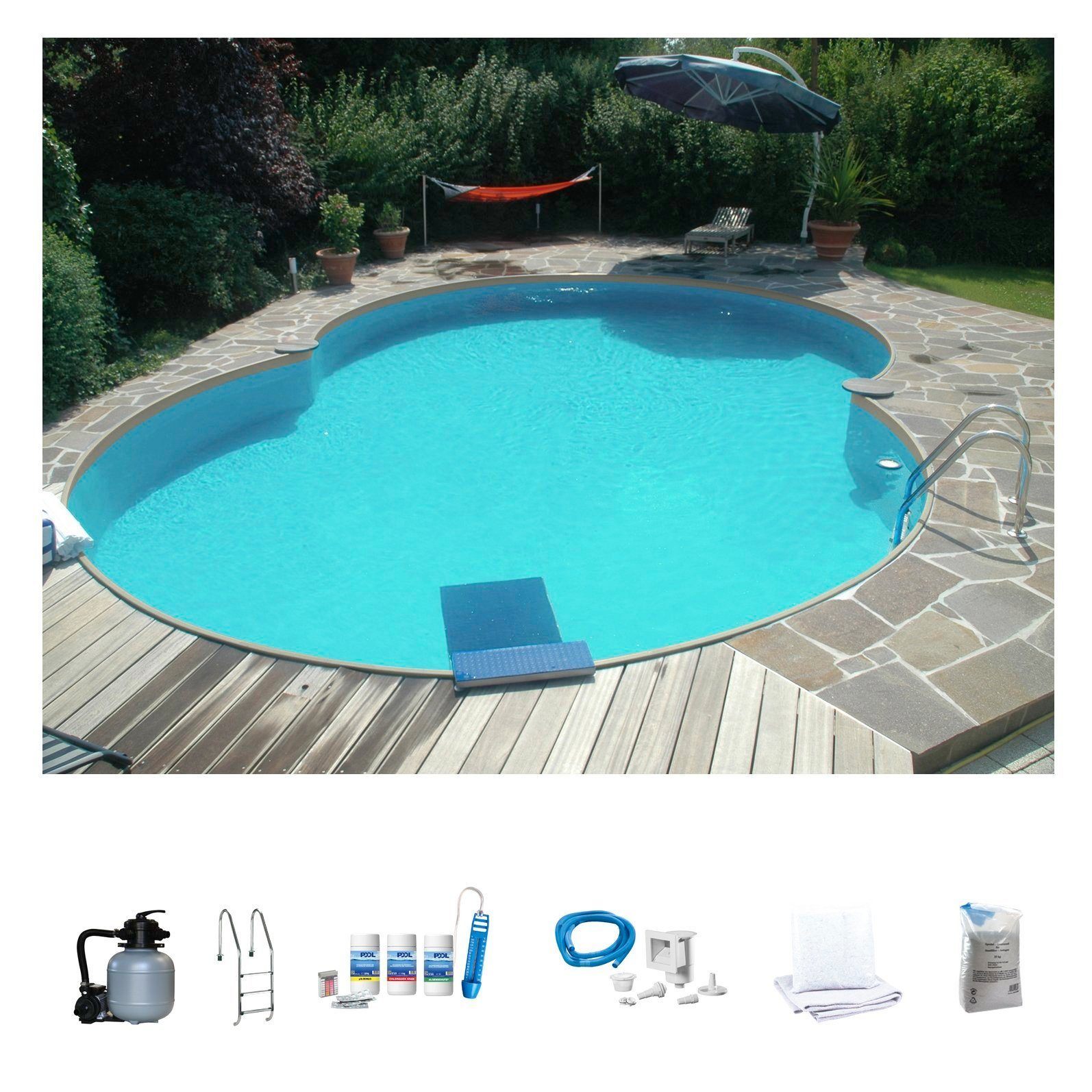 my POOL BWT Achtformpool (Set, 7-tlg), BxLxH: 300x470x120 cm