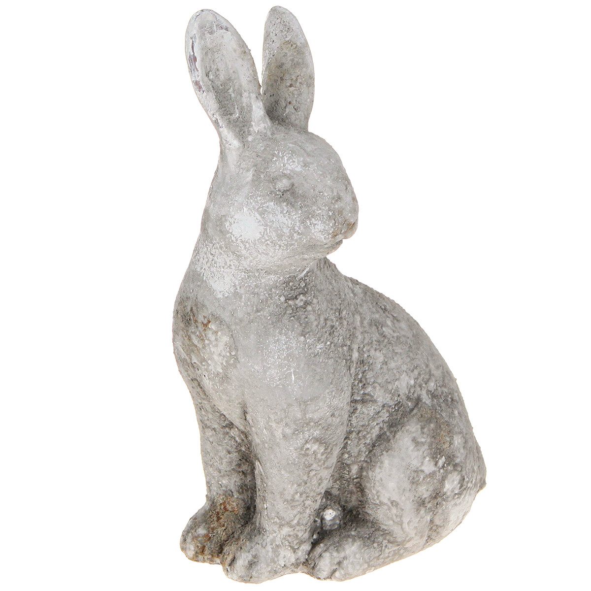 Osterhase Hase Keramik Antik-Grau Osterdeko 13×10×22cm