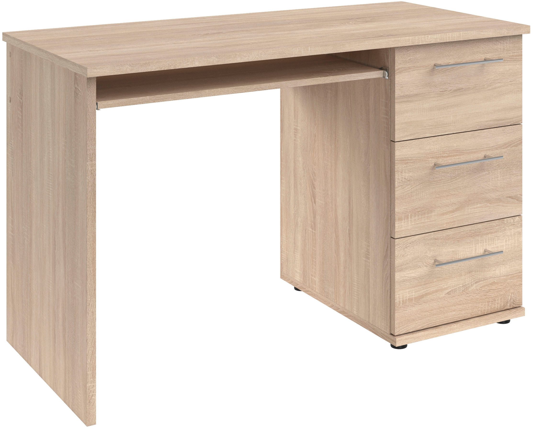 VOGL Möbelfabrik Schreibtisch Tobi, mit 3 Schubkästen, optional mit Tastaturauszug, Breite 115 cm