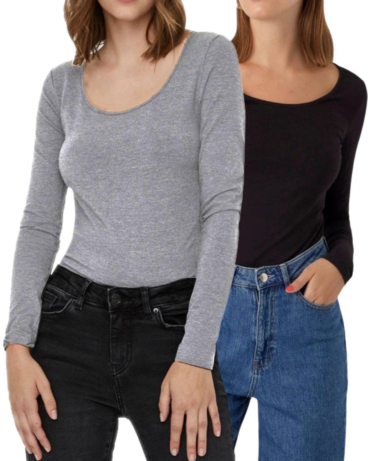 Vero Moda Langarmshirt stilvolle Longsleeves mit günstig online kaufen