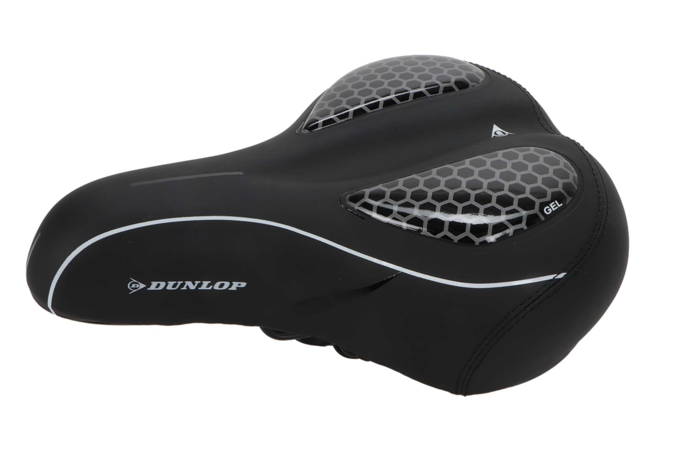 Dunlop Fahrradsattel Fahrradsattel gepolstert (Sattel ergonomisch geformt, 1-tlg), Fahrradsattel für Damen und Herren