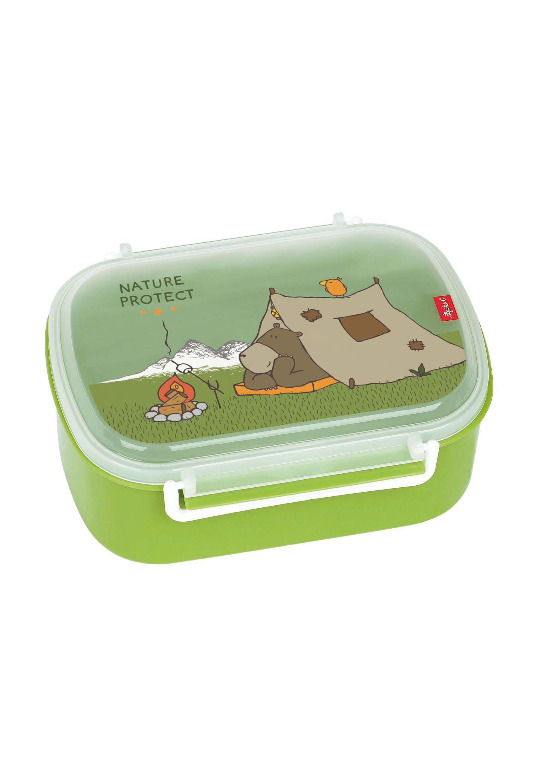 Sigikid Lunchbox Kinder Lunchbox Brotdose mit Rohkostschälchen, 100% Polypropylen, (1-tlg) grün