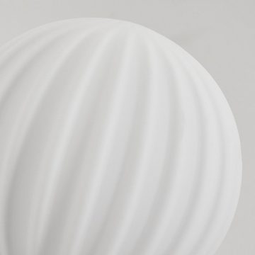hofstein Stehlampe Stehlampe aus Metall/Riffelglas in Schwarz/Weiß, ohne Leuchtmittel, Leuchte mit Glasschirmen (10cm), dimmbar, 5xG9, ohne Leuchtmittel