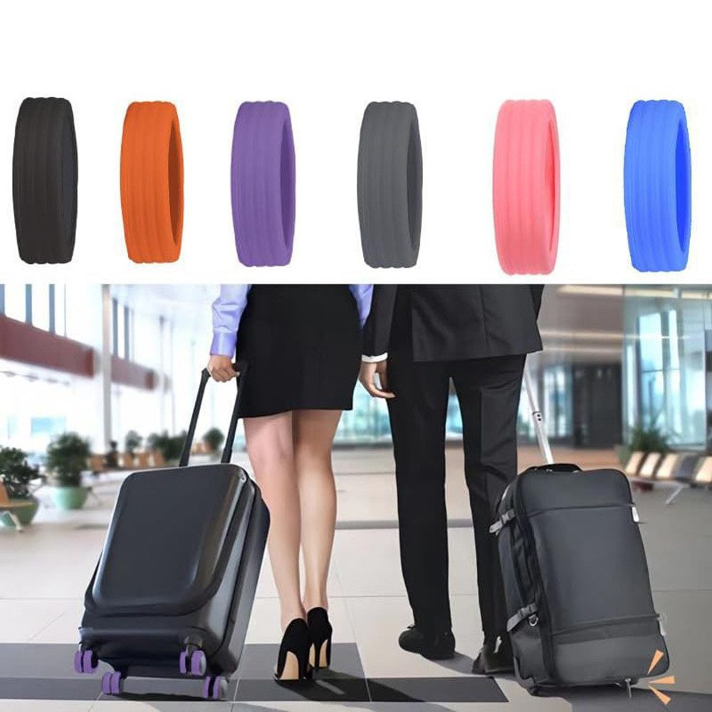 Zaewry Gummiband 8 Stück Gepäckraum-Radschutzabdeckung,Reisekoffer-Radabdeckung, für Bürostühle, Gepäck, Gefriertruhen, Kinderbetten usw – Bild 4 von 5