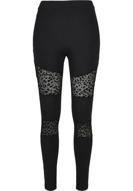 URBAN CLASSICS Leggings Frauen Ladies Flock Lace Inset Leggings (1-tlg)