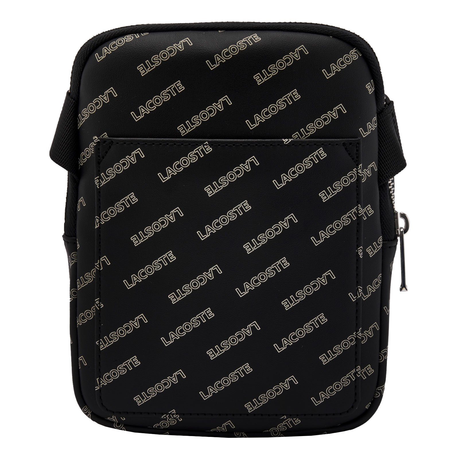 Umhängetasche Allover-Lacoste-Print Bag, Lacoste mit Flat farine M66 S Crossover noir