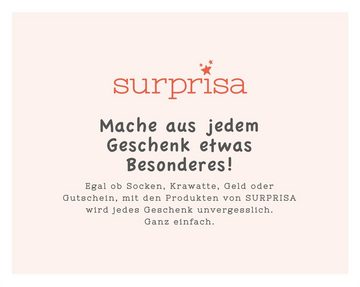 SURPRISA Geschenkbox »Schotter-Schatulle Geldgeschenk«, aus Paulownienholz, 3 Fächer - individuelles Geschenk zur Hochzeit, Geburtstag usw.