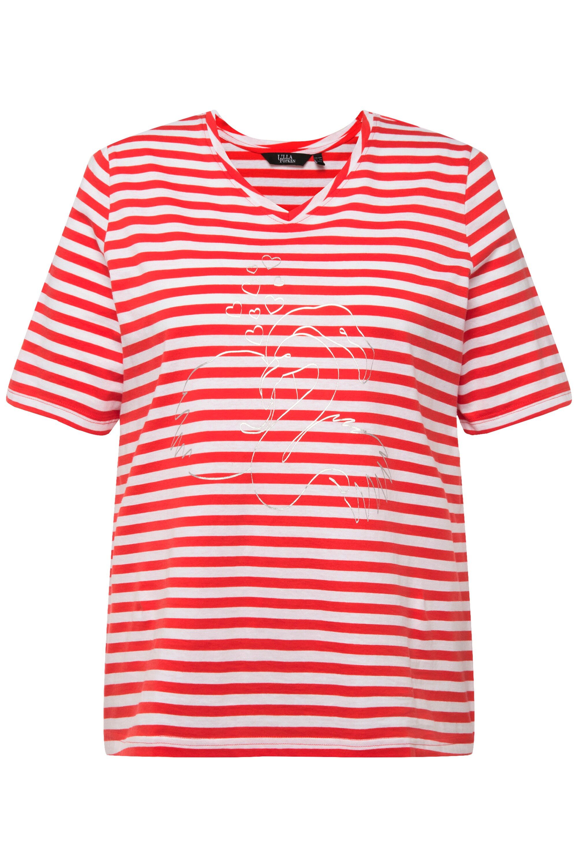 Ulla Popken T-Shirt Shirt Ringel Metallic-Tier günstig online kaufen