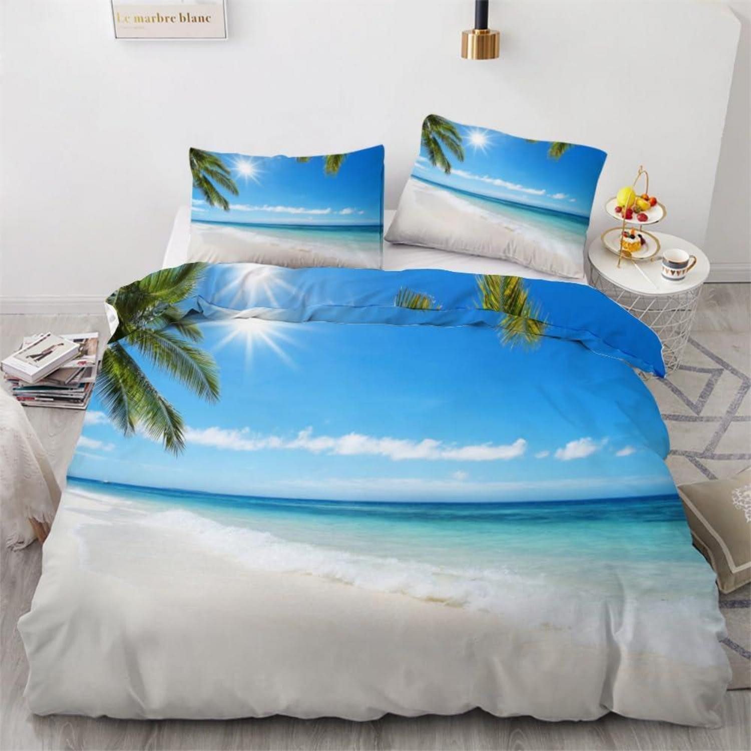 LuxusKollektion Kinderbettwäsche Bettwäsche Palme 135x200 2-tlg Mikrofaser, 2 teilig