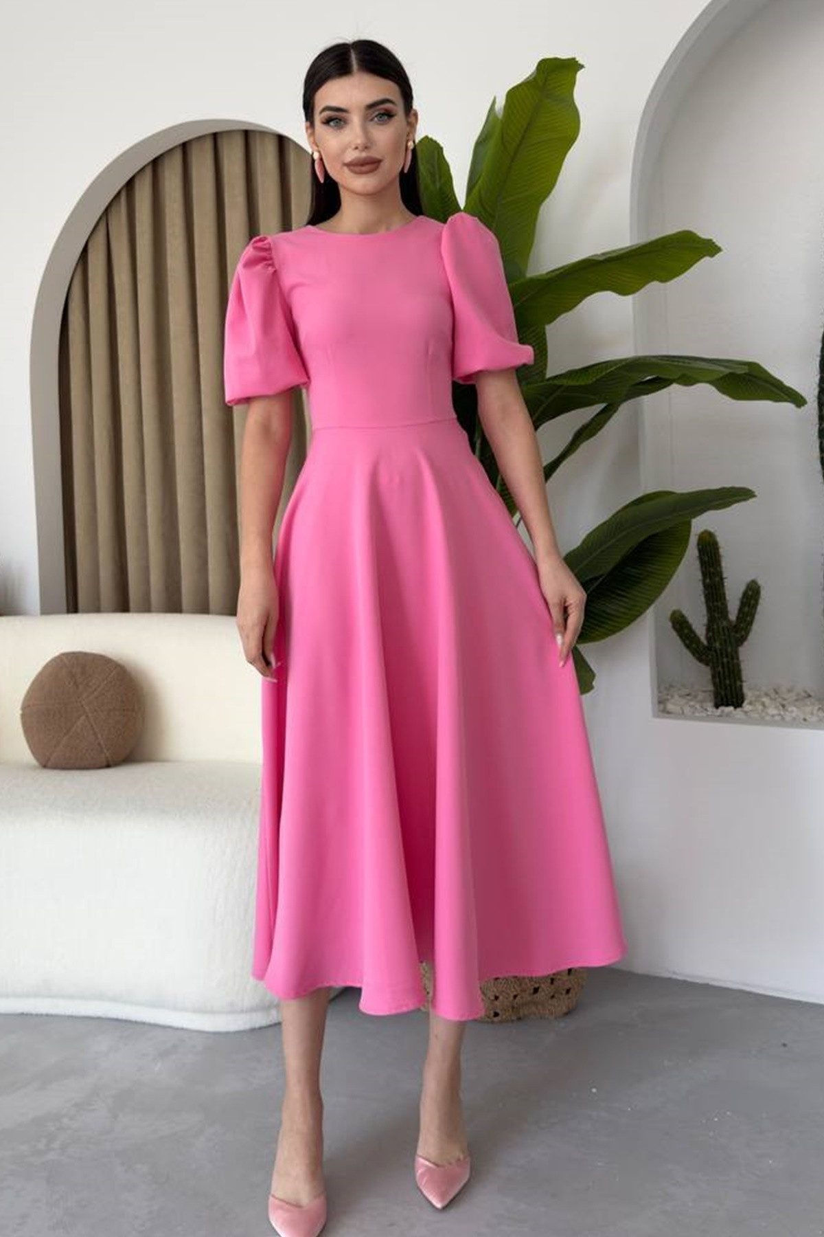 WOMAN VISION Minikleid Schwarzes Atlas-Stoff Prinzessin günstig online kaufen