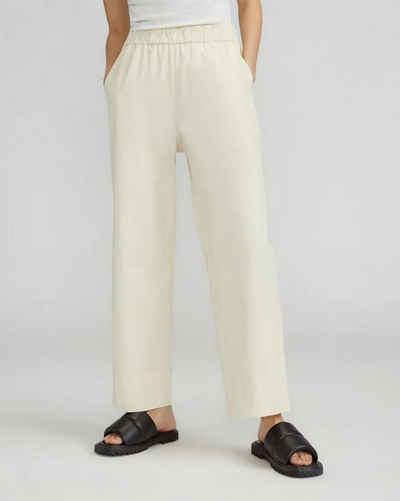 Everlane Schlupfhose Easy Pant Hose für Damen Damenhose Baumwolle Größe XL Farbe Creme