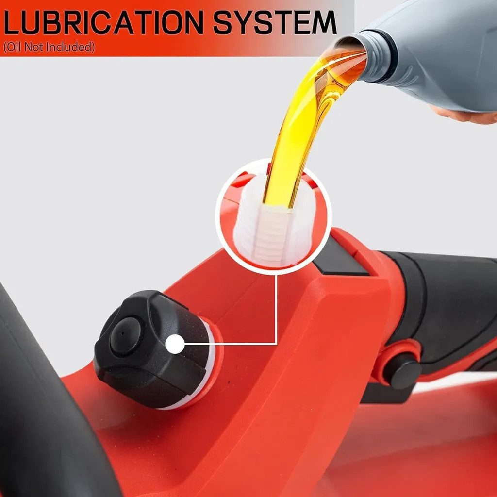 OUTIGO Cordless Chainsaw 12'' Chainsaw, 2*4500 mAh Batteries, 1000W Brushless Electric Chainsaw, 2*4.5 AH Batteries, 12 inch, 2 Batteries, 1 Chain + 1 Guide Bar, 1000 W