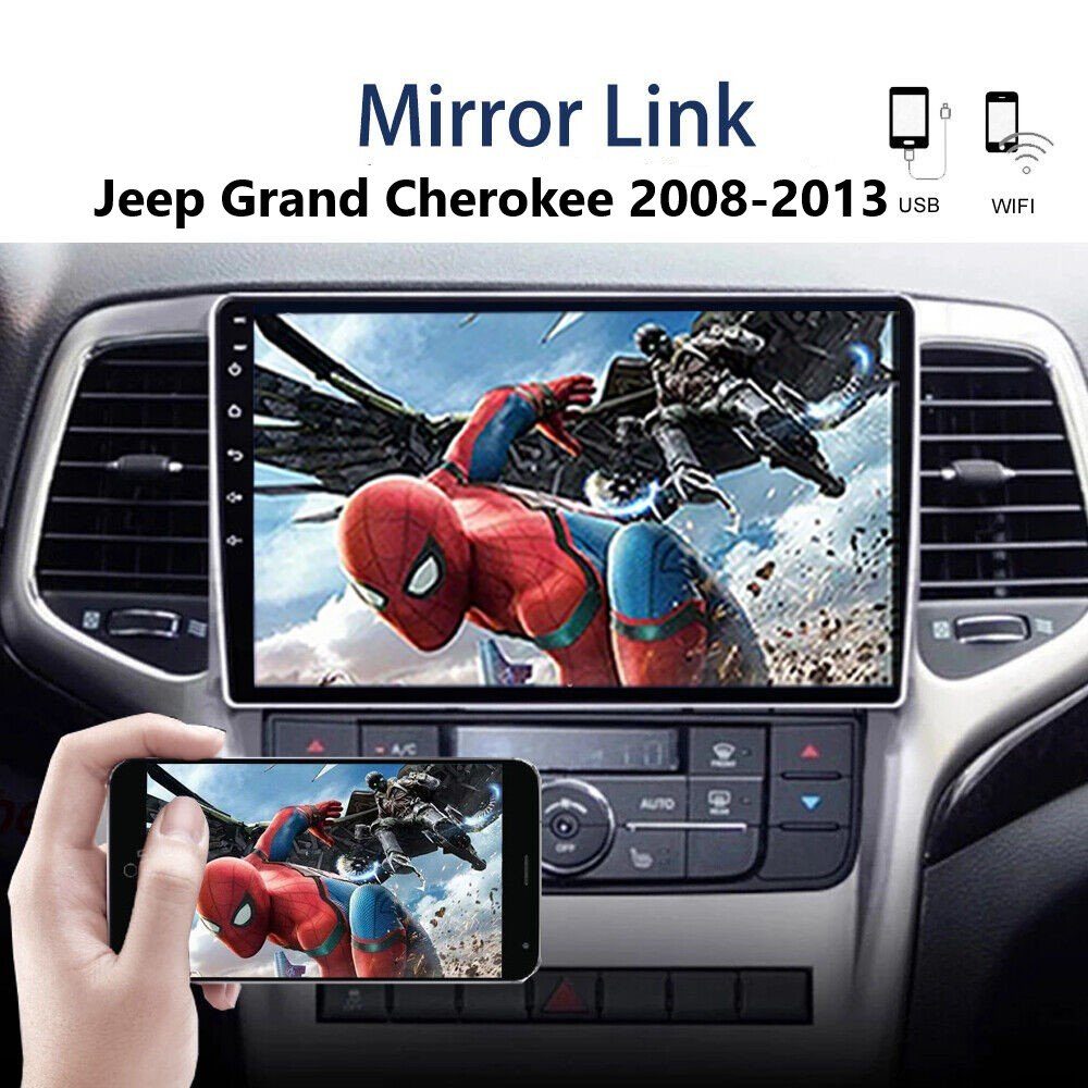 BT Grand 9" Autoradio Android Einbau-Navigationsgerät 2008-2013 Cherokee Für FM GABITECH Carplay Jeep