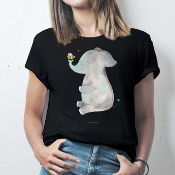 Mr. & Mrs. Panda T-Shirt Elefant & Biene - Schwarz - Geschenk, T-Shirt mit Spruch, Lustiges T- (1-tlg)